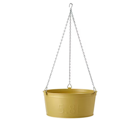 "IKEA yellow hanging planter, 27 cm, perfect for adding vibrant greenery to indoor or outdoor spaces.-20561325

