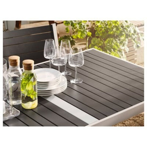 IKEA SJÄLLAND table top, grey, 68x68 cm, paired with chairs for an outdoor dining setup 60401938
 