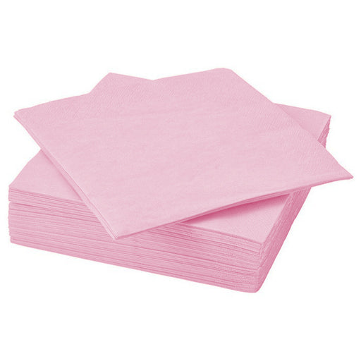 "IKEA FANTASTISK light pink paper napkin, 33x33 cm, folded