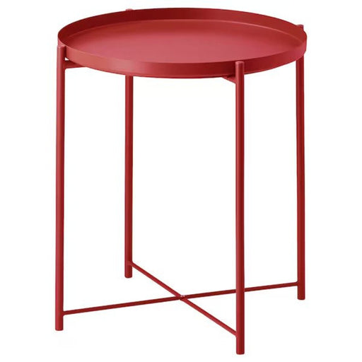 Red IKEA GLADOM Tray Table - Stylish and versatile side table with a removable tray top, perfect for modern living spaces-60533651