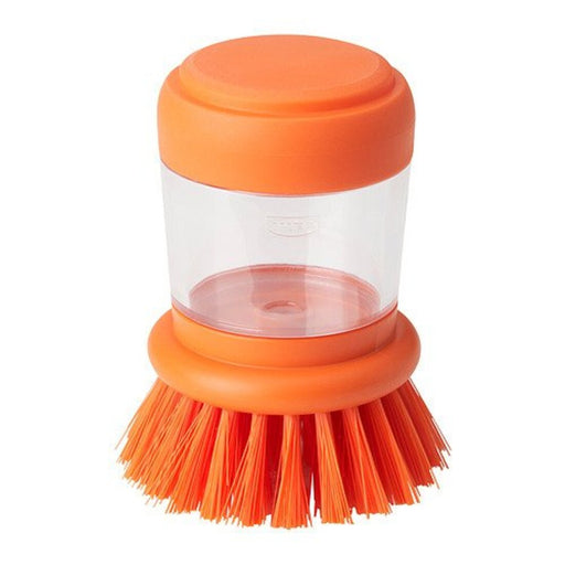 IKEA dishwashing brush with dispenser, bright orange color 30561023