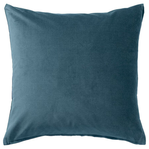 IKEA SANELA cushion cover in deep blue, 50x50 cm (20x20 inches), showcasing a rich color and luxurious texture-(pack of 1)-40548328