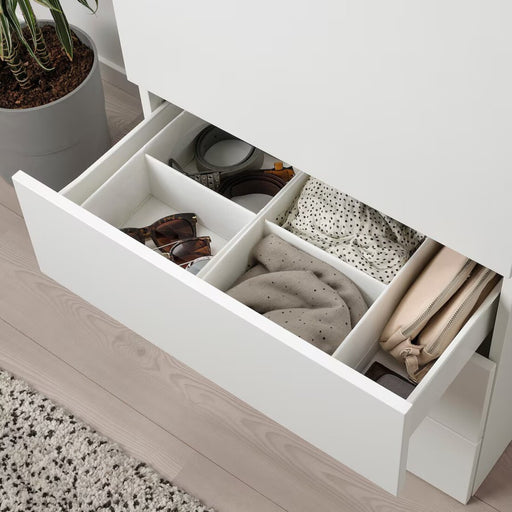 White STUK storage box with compartments for accessories and office supplies-40474426