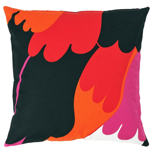 Detail of the SVEDJENÄVA cushion cover fabric, showcasing its rich dark tones and vibrant colors-(Pack of 1)-20560986