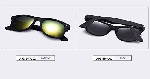  Digital Shoppy AOFLY Fashion UV400 Polarized Driving Mirrors Coating Black Frame Men's Glasses