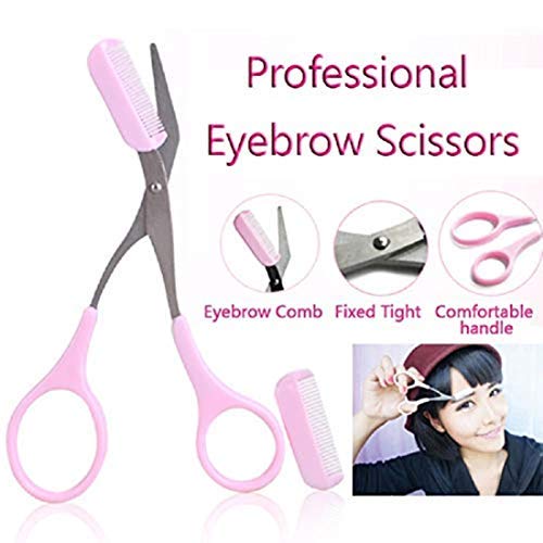 Digital Shoppy Eyebrow Trimmer Scissors With Comb And Eyebrow Razors Pack of 3