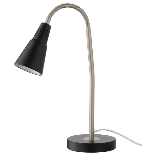 IKEA Work Lamp, Black and LED Bulb E14 400 Lumen, Globe Opal White - digitalshoppy.in