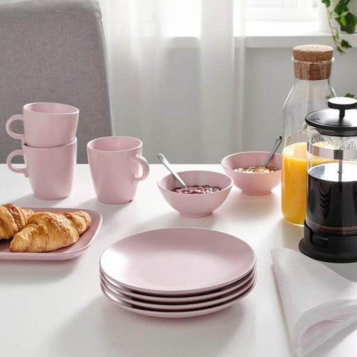 IKEA FÄRGKLAR Side Plate, matt Light Pink , 20 cm - pack of 4plate dinner plate and snacks plates set lunch plate dinner plate and snacks plates side plate digital shoppy 60478211