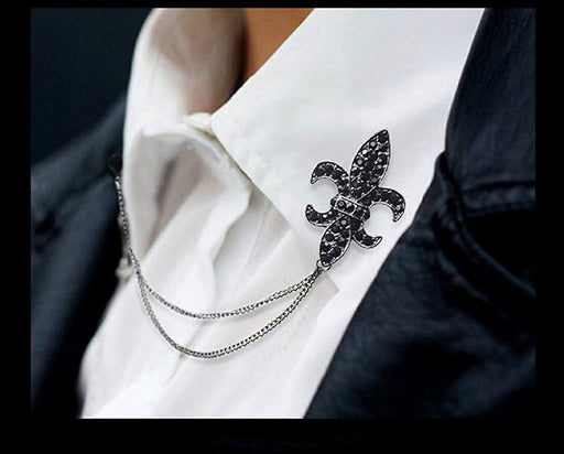 Digital Shoppy High-end Retro Style Crown Bird Tassel Chain Lapel Pin Angle Wings Badge Corsage Brooches for Suit Collar Jewelry Accessories for Men and Women - digitalshoppy.in