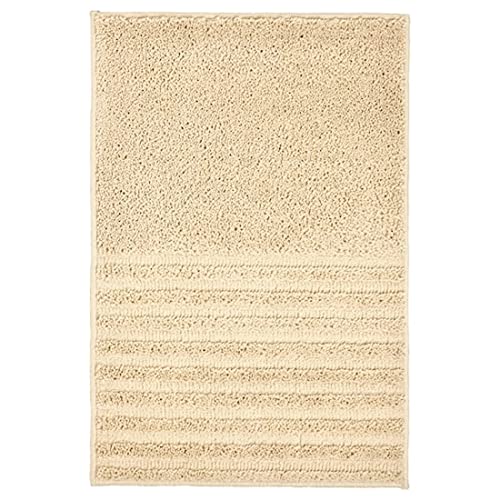 Light beige bath mat from IKEA with plush texture and anti-slip backing for added safety and comfort 00488147