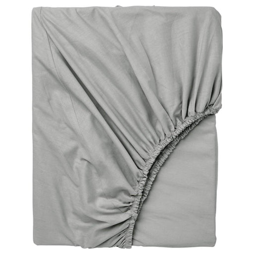 An  IKEA Fitted Sheet, Light Grey, 140x200 cm (55x79 ) 00482447