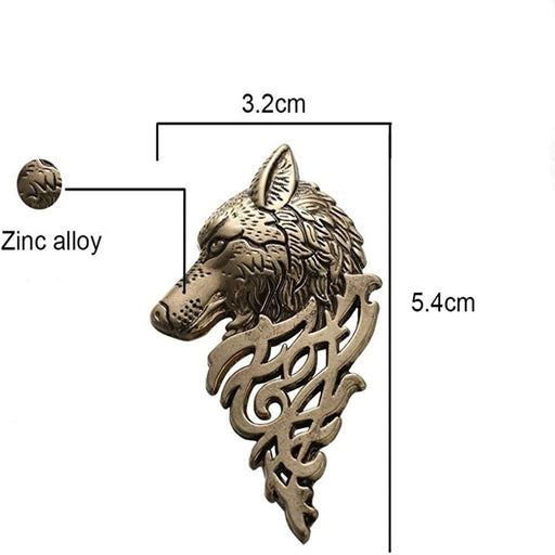 Digital Shoppy Charming Vintage Men Punk Metal Lapel Wolf Badge Pin Shirt Suit Collar Jewelry Clothes Decorations Animal Brooch