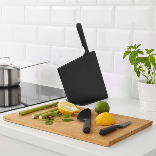 Digital Shoppy IKEA Knife block with 3 knives, black 90346832 set kitchenware online price knife block