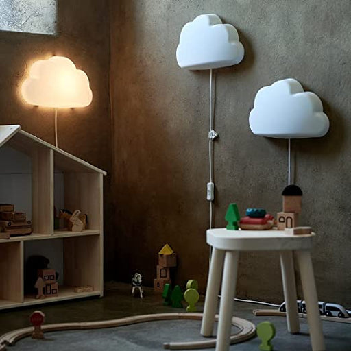 Digital Shoppy IKEA LED wall lamp, cloud white 00440829 decorative lamp children online low price