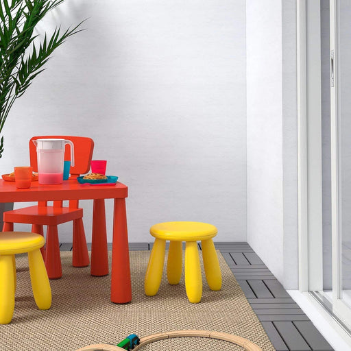 IKEA children's stools in a variety of colors to match any decor or style.