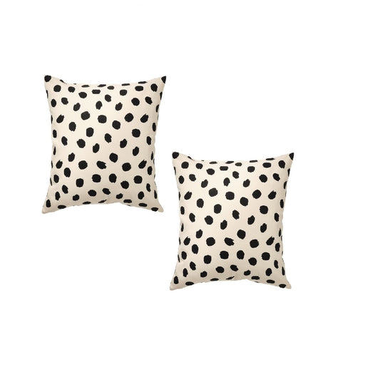 A picture of an IKEA Cushion covers, off-white/dot pattern black 20523828