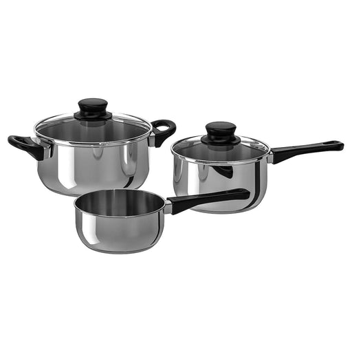 Digital Shoppy IKEA Cookware Set 5 Piece (Glass, Stainless Steel) - digitalshoppy.in