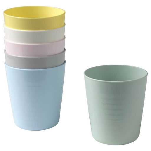 Digital Shoppy IKEA Water/Juice Glasses/Mugs, Assorted Colours - 6 Pieces - digitalshoppy.in