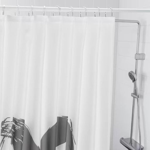 Digital Shoppy IKEA Shower curtain, white/grey, 180x200 cm , online, price, bathtextiles, (71x79 ") 00467866