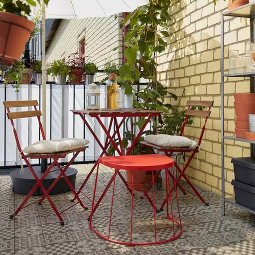 Close-up of the light brown stained surface of IKEA's outdoor foldable chair, highlighting its stylish design -online-low-price-digital-shoppy-80424571-00165128