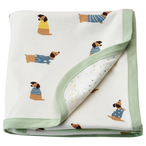 Digital Shoppy IKEA Blanket, puppy pattern/dot pattern multicolour, 80x100 cm ikea-blankettern-dot-pattern-mult-puppy-paticolour-80x100-cm-online-price-india-digital shoppy-40526374