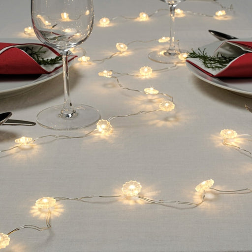 Digital Shoppy  IKEALED lighting chain with 30 lights, battery-operated flower/white, LED flower lighting chain with 30 white lights, powered by batteries, ideal for upgrading your home lighting.  30476732