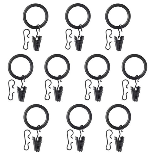 Digital Shoppy IKEA Curtain ring with clip and hook, black, 25 mm (1 ") 90217241 homes office interior simple online