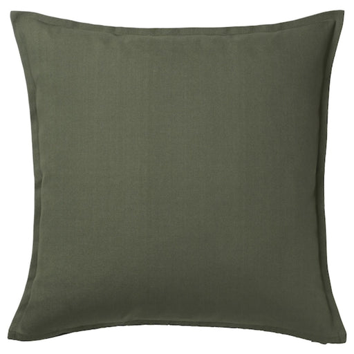 A photo of an Ikea cushion cover in a deep green color-40489588