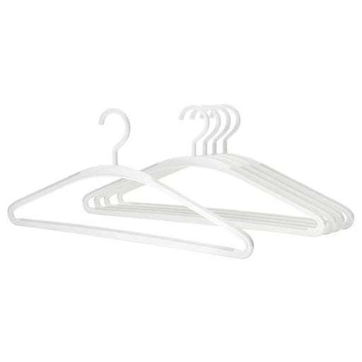 An image of a white and grey IKEA hanger, perfect for organizing clothes in a closet