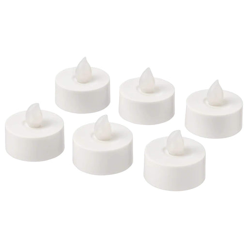 Digital Shoppy IKEA LED Tealight Indoor Natural Looking Candle Battery Operated - White - digitalshoppy.in