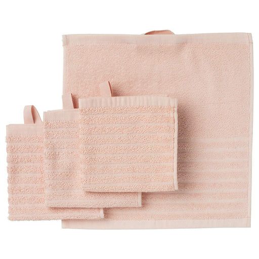 Digital Shoppy IKEA Towel Sets Washcloth - Pack of 4 (Pale Pink) 90353653 soft durable bathroom decor kitchen