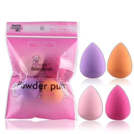 Digital Shoppy 4Pcs/set Mini Beauty Soft Makeup Sponge Puff Face Nose Facial Foundation Base Liquid Powder Blending Drop Shape Cosmetic Tool FREE SHIPPING - digitalshoppy.in