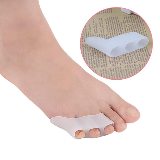 Digital Shoppy 1 Pair 3 Holes Little Toe Silicone Toe Separator